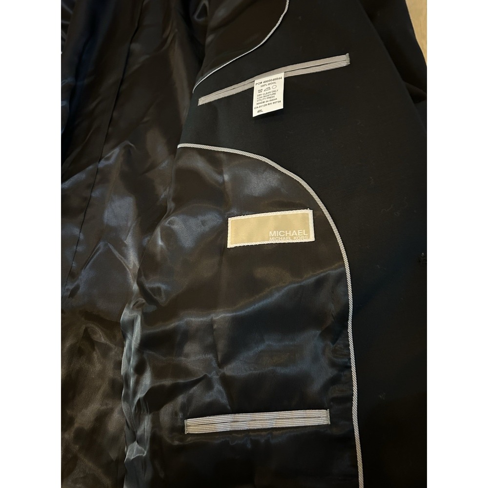 Michael Kors Black 100% Wool Suit Coat Jacket NWT 48 Long MSRP$400 - Picture 11 of 11